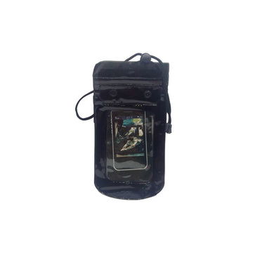 Mundal Waterproof PVC Transparent Mobile Cover Pouch Case with Hanging Rope for Protection in Rain Underwater Dust & Snow Suitable for All Mobile Phone (Black)