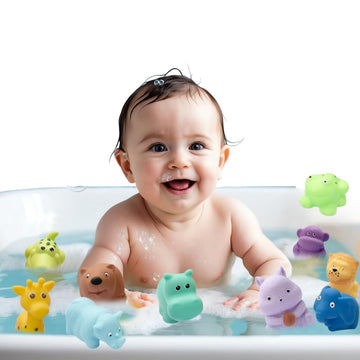 Kids Mandi® Colorful Animal Swimming Pool & Bath Toys for Kids Non-Toxic Floatable Water Toys | Fun Bath Time & Pool Play | Safe Toddler Bath Toys | Perfect Pool & Bathroom Accessories