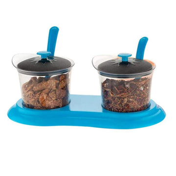 Mundal Multipurpose Dining Set Jar and Tray Holder, Chutneys/Pickles/Spices Jar - 2pc