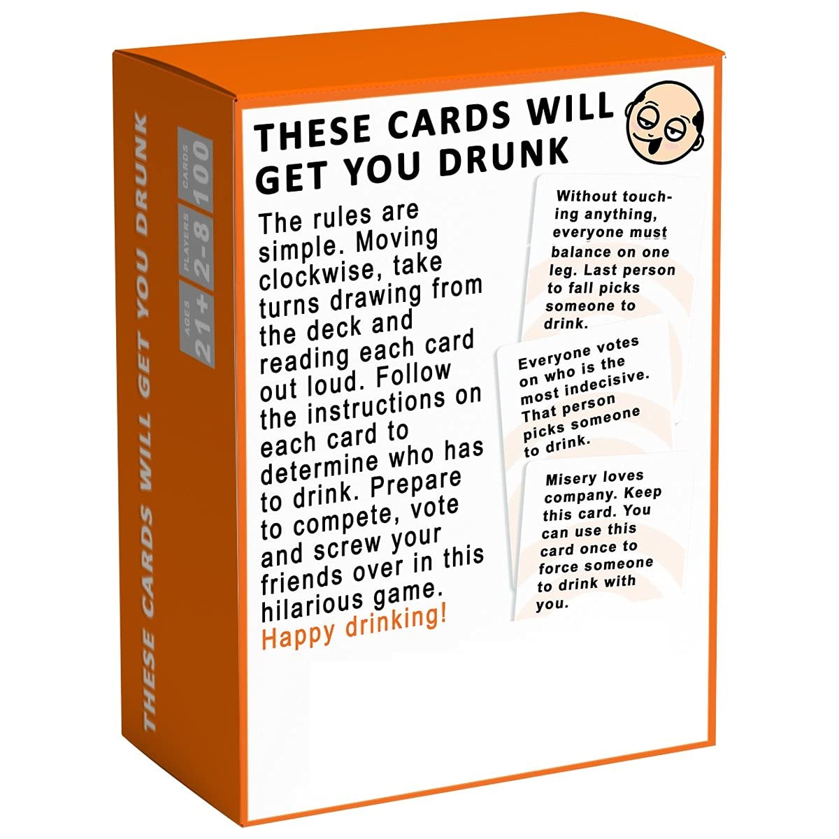 KIDS MANDI logo on "These Cards Will Get You Drunk" game.