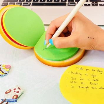 Kids Mandi Sandwich Burger Shaped Notepad and Sticky Notes Unique Mini Notes Memo Pads