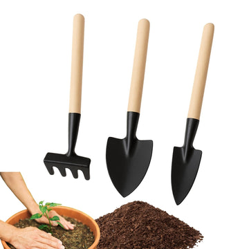 Sisq Garden Tool Set 3 Pcs (Small Trowel, 2 Inch Khurpi, Weeder) | Durable Metal Terrace Gardening Tools Kit for Home, Balcony, and Kitchen Garden | Essential Planting, Weeding & Soil Care Accessories