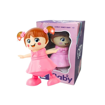 Kids Mandi® Dancing Baby Girl Robot Toy with 3D Multicolour Lights, Music & Interactive Movements | Fun Educational Toy for Kids Ages 3 for Toddlers and Children