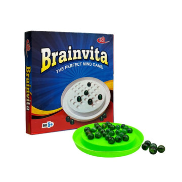 Stazie | Brainvita Board Game with 32 Marbles | Marble Solitaire | Classic Mind-Challenging Puzzle Game | Single Player Strategy Game | Suitable for Kids & Adults Ages 5 Years & Up