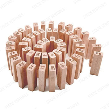 Stazie | Wooden Blocks 54 Pieces| Stacking Game and Tumbling Building Block for Toddlers Kids | Timber Tower Wood Blocks| Age 3 Years and Above Number Blocks