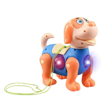 Kids Mandi Shine Interactive Dog Robot Toy with Light and Sound | Walking Pet | Multicolor