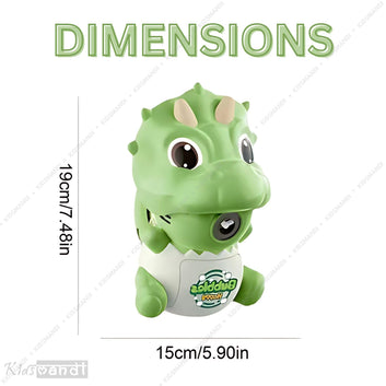 Kids Mandi® Dinosaur Bubble Machine for Kids | Electric Automatic Bubble Maker Toy | Portable Outdoor Summer Bubble Toy for Boys & Girls