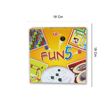 Kids Mandi Five in One Fun Board Game | Brainvita, Ludo, Snake and Ladder, Racing and Cricket Board Games Set for Kids and Family | 2-4 Players - Age 5 Years and Above