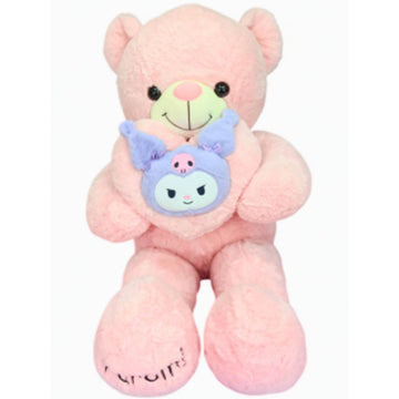 Kids Mandi® Kawai Kuromi Heart Teddy Bear - Pink, 40x26x90 CM, Cute Plush Toy, Soft Stuffed Animal, for Kids, Adorable Home Decor
