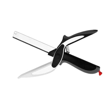 Mundal 2 in 1 Stainless Steel Knife and Cutting Board, Black