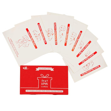 Sisq Special Love Cards Handmade Sheet Cute Message Postcard Set of 8 | 4 x 6 Inch Cards | Valentine Day Gifts
