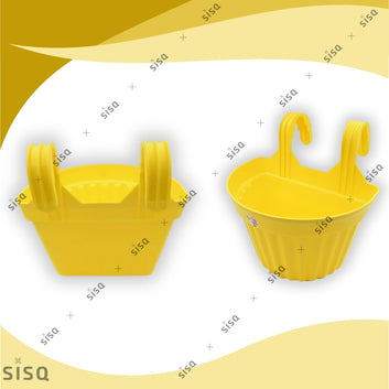Sisq® Hanging Planters | Modern Decorative Garden Pots for Indoor & Outdoor Use | Durable Lightweight Hanging Flower Pots with Drainage Hole | Ideal for Balcony, Home, Terrace & Office Plant Décor