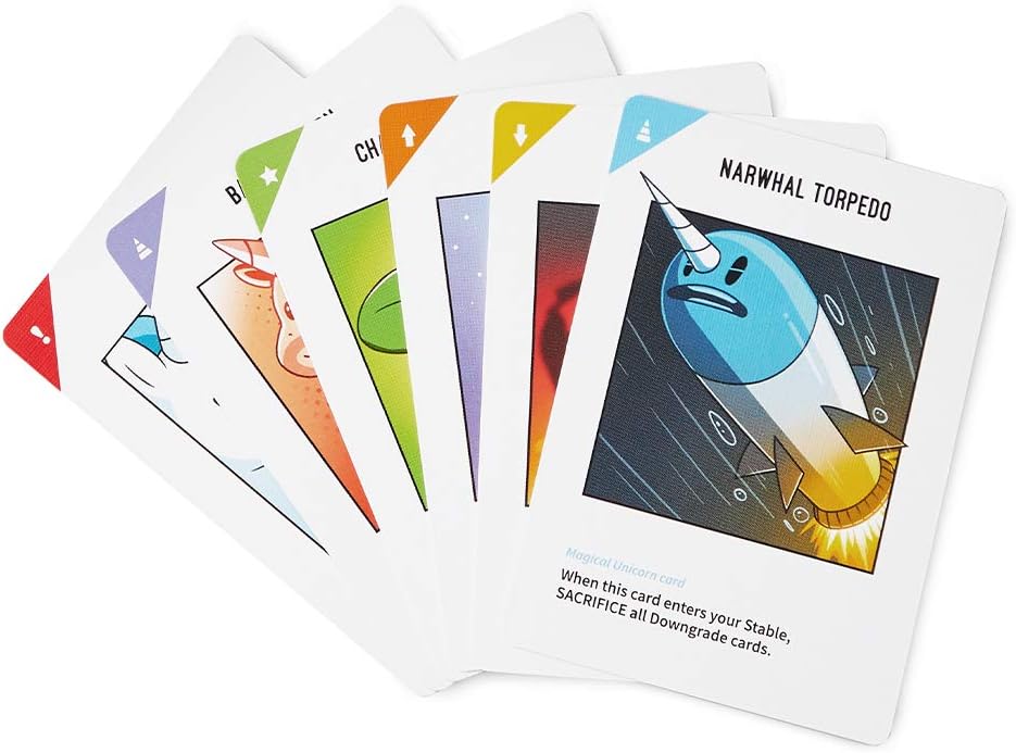 Kids Mandi Unstable Unicorns card game with magical creatures concept