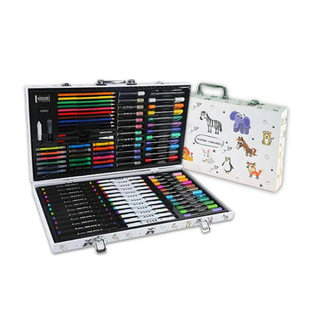 Kids Mandi 104 Piece Art Supplies Set | Complete Drawing & Painting Kit with Case | Creative Art Set for Kids, Teens & Adults