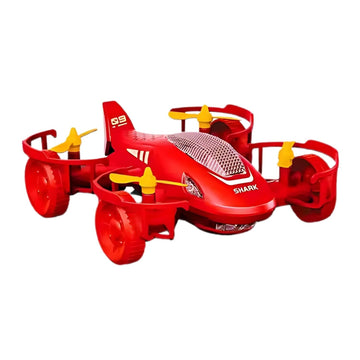 Kids Mandi® 2-in-1 Shark Plane Toy Car | Battery Operated Transforming Vehicle with 360° Rotation, Flashing Lights & Music | Interactive Action Toy for Kids