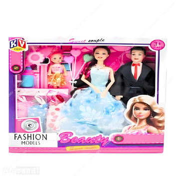Kids Mandi® Fashion Doll Set – Alia Doll Fashion Model | Movable Plastic Doll with Pretty Dress-Up | Role Play & Collectible Toy | Ideal Gift for Girls