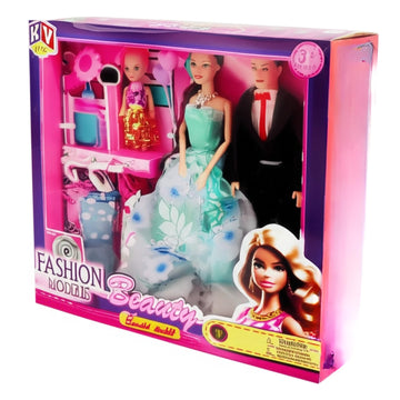 Kids Mandi® Fashion Doll Set – Alia Doll Fashion Model | Movable Plastic Doll with Pretty Dress-Up | Role Play & Collectible Toy | Ideal Gift for Girls