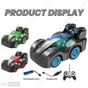 Kids Mandi® Amazing Lighting Rechargeable Remote Control Car | High-Speed RC Vehicle with Colorful LED Lights | Easy-to-Use Remote | Indoor & Outdoor Fun Toy for Kids (Color May Vary)