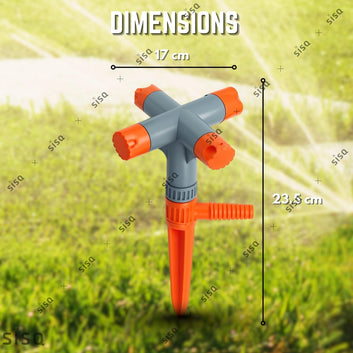 Sisq Garden Sprinkler 3 to 5 Arm Adjustable Rotating Water Sprayer | Automatic Lawn Irrigation System for Garden, Grass, Plants & Farming | Durable Leak-Proof Design, Wide Spray Coverage