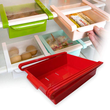 Mundal Kitchen Fridge Space Saver Organizer Slide Storage Racks Shelf (1 Pcs)