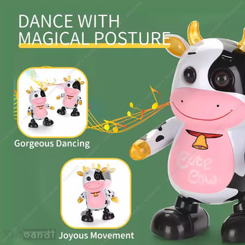 Kids Mandi Dancing Cow Toy with Lights and Sound | Robot Design | Christmas Gift for Children 3+ Years