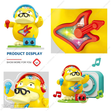 Kids Mandi Dancing Duck Toy with Lights & Sound | Musical Action Figure | Interactive Moving Toy for Kids, Birthday Return Gift