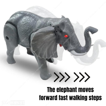 Kids Mandi Battery Operated Elephant Fast Walking Cute Elephant Light Music Clever Elephant