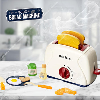 Kids Mandi Pop Up Toaster Toy Set with Kitchen Accessories | Pretend Play Breakfast Toy for Kids