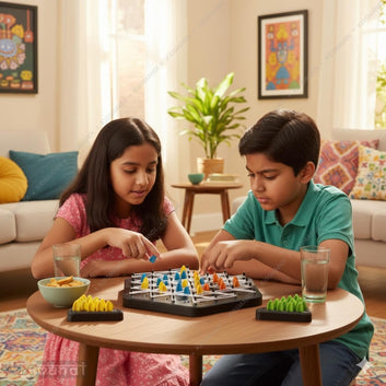 Kids Mandi Triangle Chess Board Game |Family Party Game (2-4 Players) (Big)