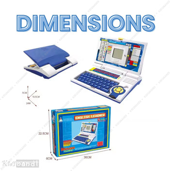 Kids Mandi® Activities Notebook for Kids | Fun Computer Learning & Educational Workbook | Creative Drawing, Interactive Games & Practice Activities | Blue | Ideal for Home Schooling & Travel