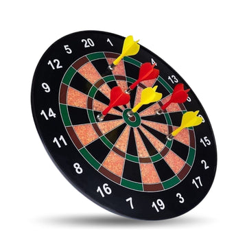 Magnetic Dart Board Set - 13 Inch Wide with 6 Magnetic Darts and Safe Dartboard Target Board Game Set