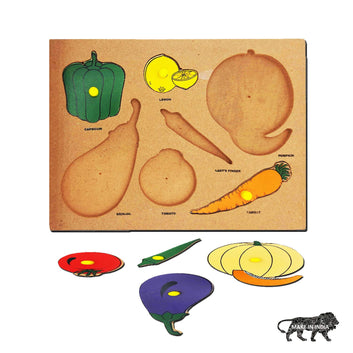 Kids Mandi Wooden Learning Educational Board for Kids with Knobs, Colorful Wooden Puzzle Tray