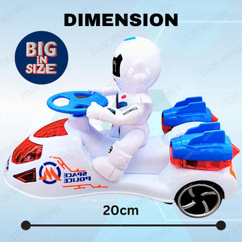 Stazie|Space Police Twist Car Toy | Vehicle for Kids, Flashing Lights & Sound | Fun Racing Toy for Boys & Girls