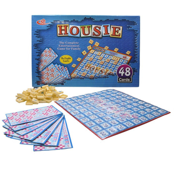 Stazie | Tambola Game Set | Housie Deluxe Board Game with 48 Reusable Cards & Number Tiles|Classic Family Game for Kids & Adults|Indoor Entertainment|Age 6 and Up