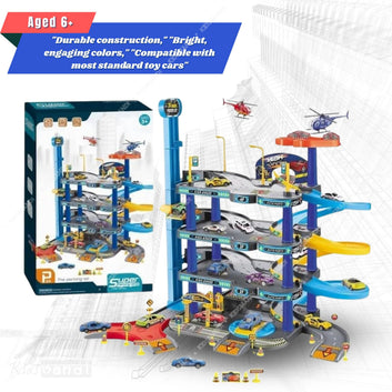 Kids Mandi® Ultimate 3 Floor Parking Toys - Indoor & Outdoor Fun, for Boys & Girls, STEM Learning, Ages 6+