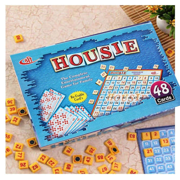 Stazie | Tambola Game Set | Housie Deluxe Board Game with 48 Reusable Cards & Number Tiles|Classic Family Game for Kids & Adults|Indoor Entertainment|Age 6 and Up