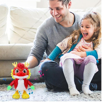 Kids Mandi® Electric Dragon Toy for Kids Dancing Dragon with Lights & Music | Interactive Remote Control Dragon Toy | Electric Moving Toy for Boys & Girls | Fun Gift for Kids Ages 3+