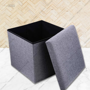 Cube Shape Stool for Sitting with Storage