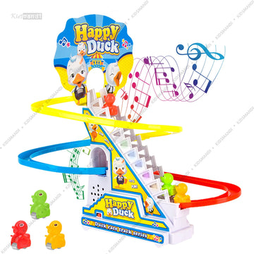 9 Pcs Duck Stair Climbing Toy, Duck Roller Coaster, Climbing Stair Toy, Electric Slide Track with Light and Music Gift for Girls and Boys from 3 Years 9 Pcs Duck Stair Climbing Toy, Duck Roller Coaster, Climbing Stair Toy, Electric Slide Track with Light and Music Gift for Girls and Boys from 3 Years