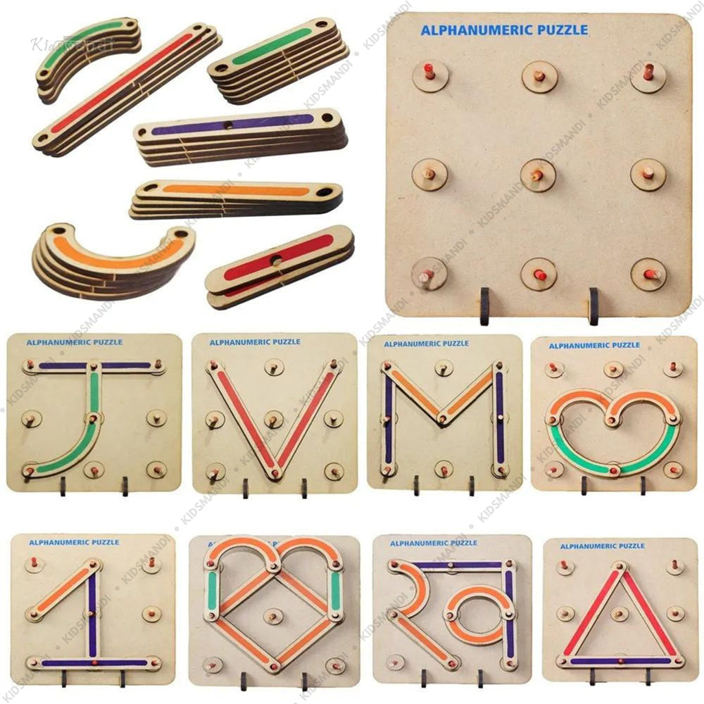 Wooden Alphabets Construction Puzzle