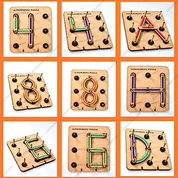 Wooden Alphabets Numeric Puzzle