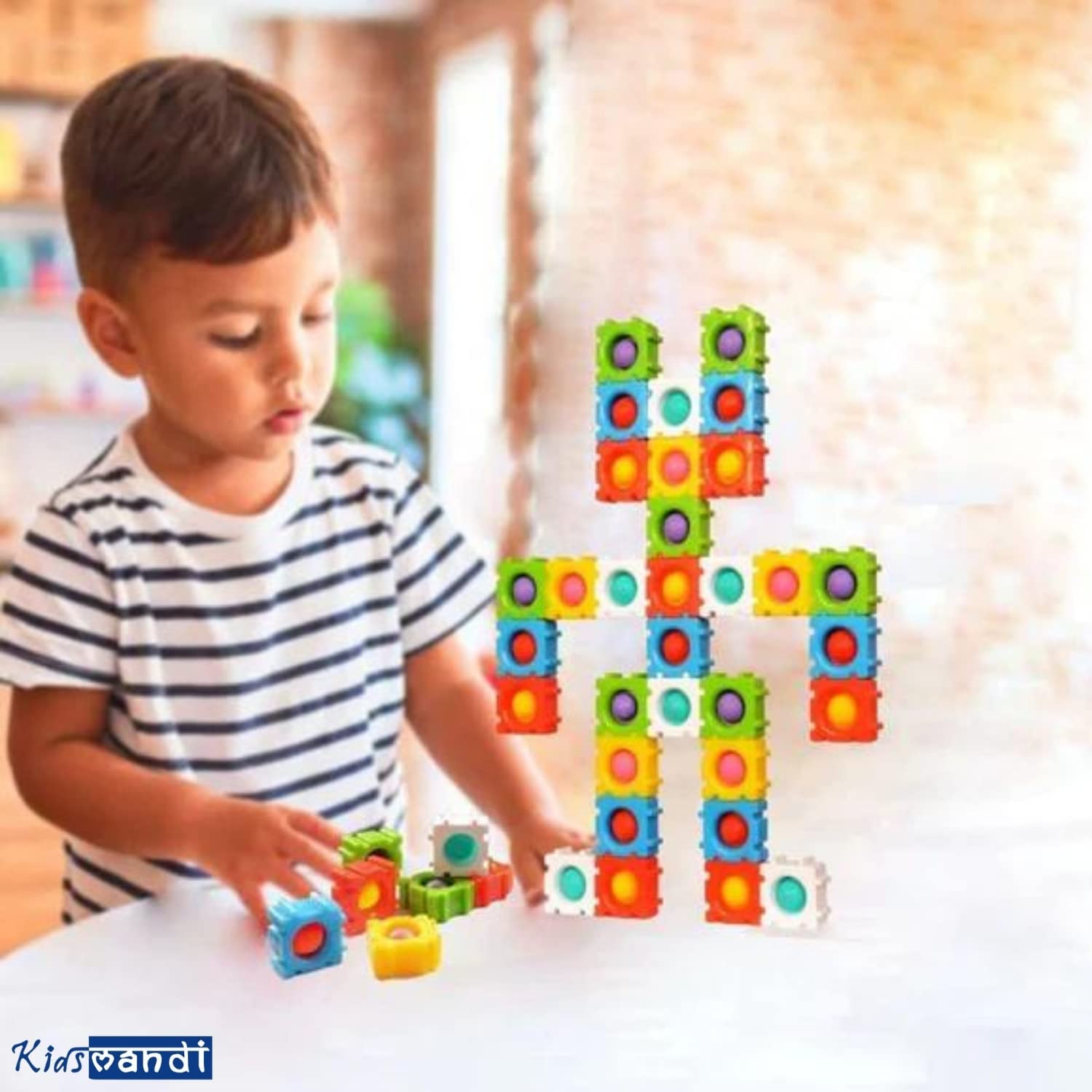 Kids Mandi Puzzle Push Pop It - 24 piece set