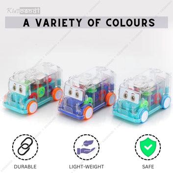 Transparent Concept Musical Mini School Bus Toy