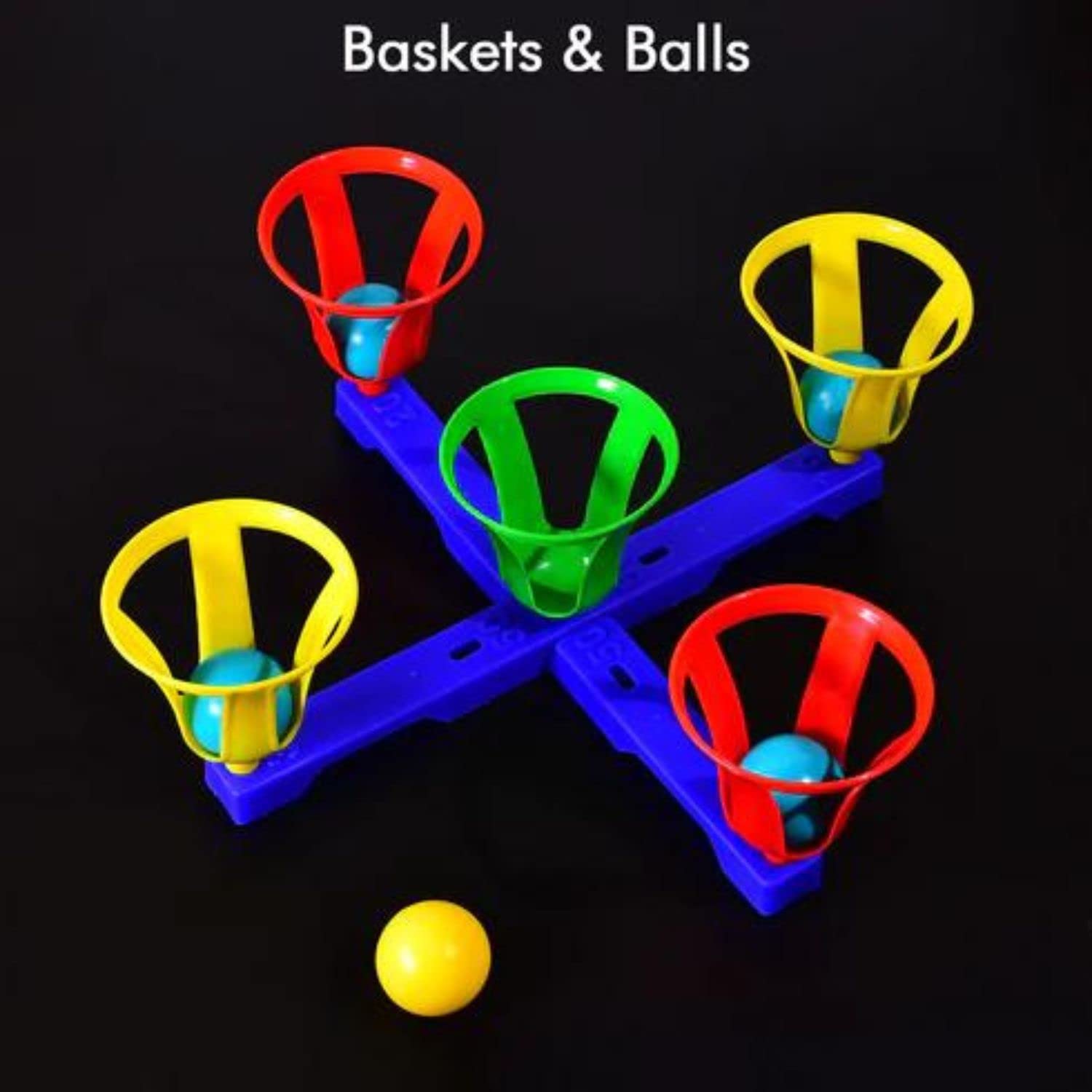 Kids Mandi, Baskets & Balls Fun Toy Set - Indoor/Outdoor Fun