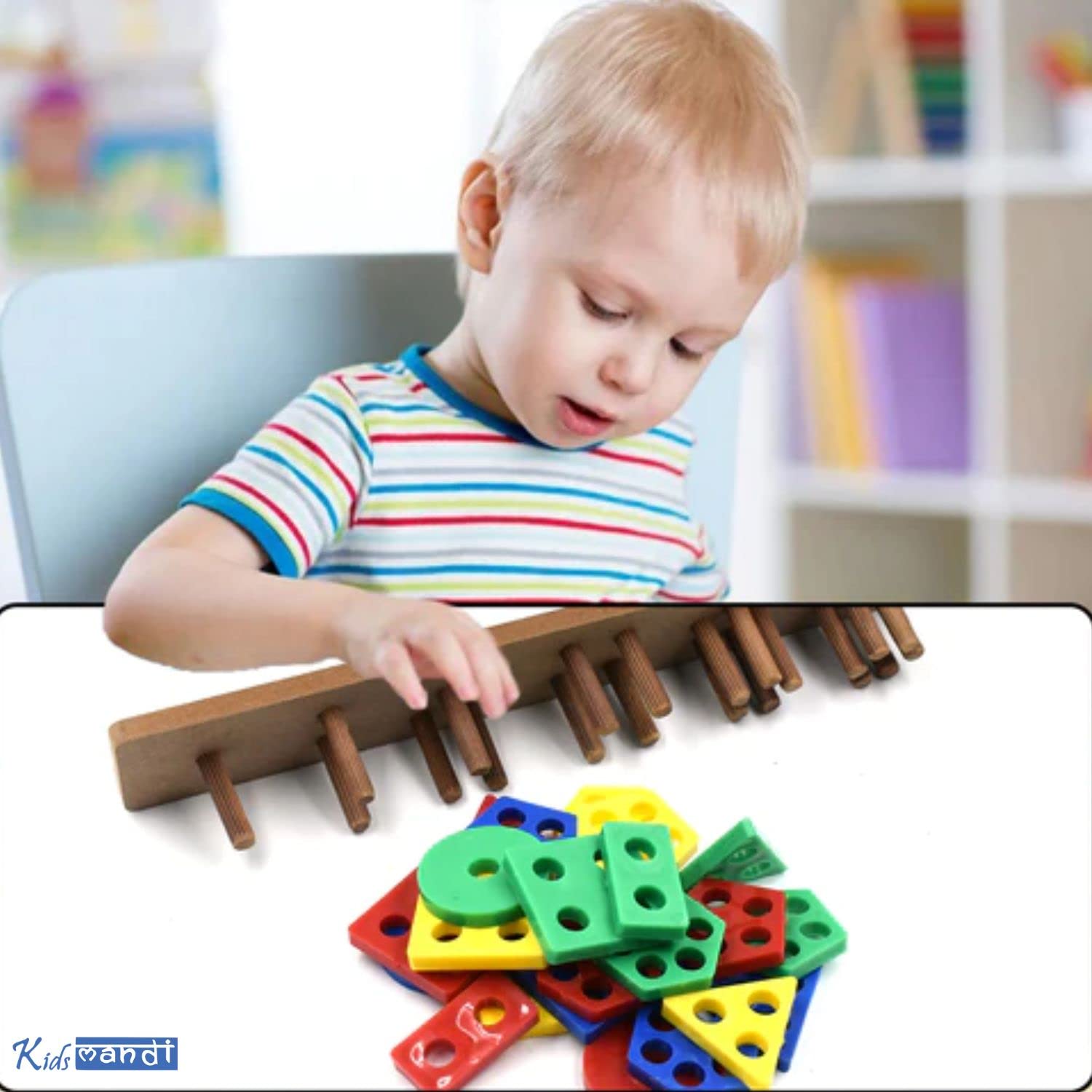 Kids Mandi Geometrix Board for Toddlers Educational Toy
