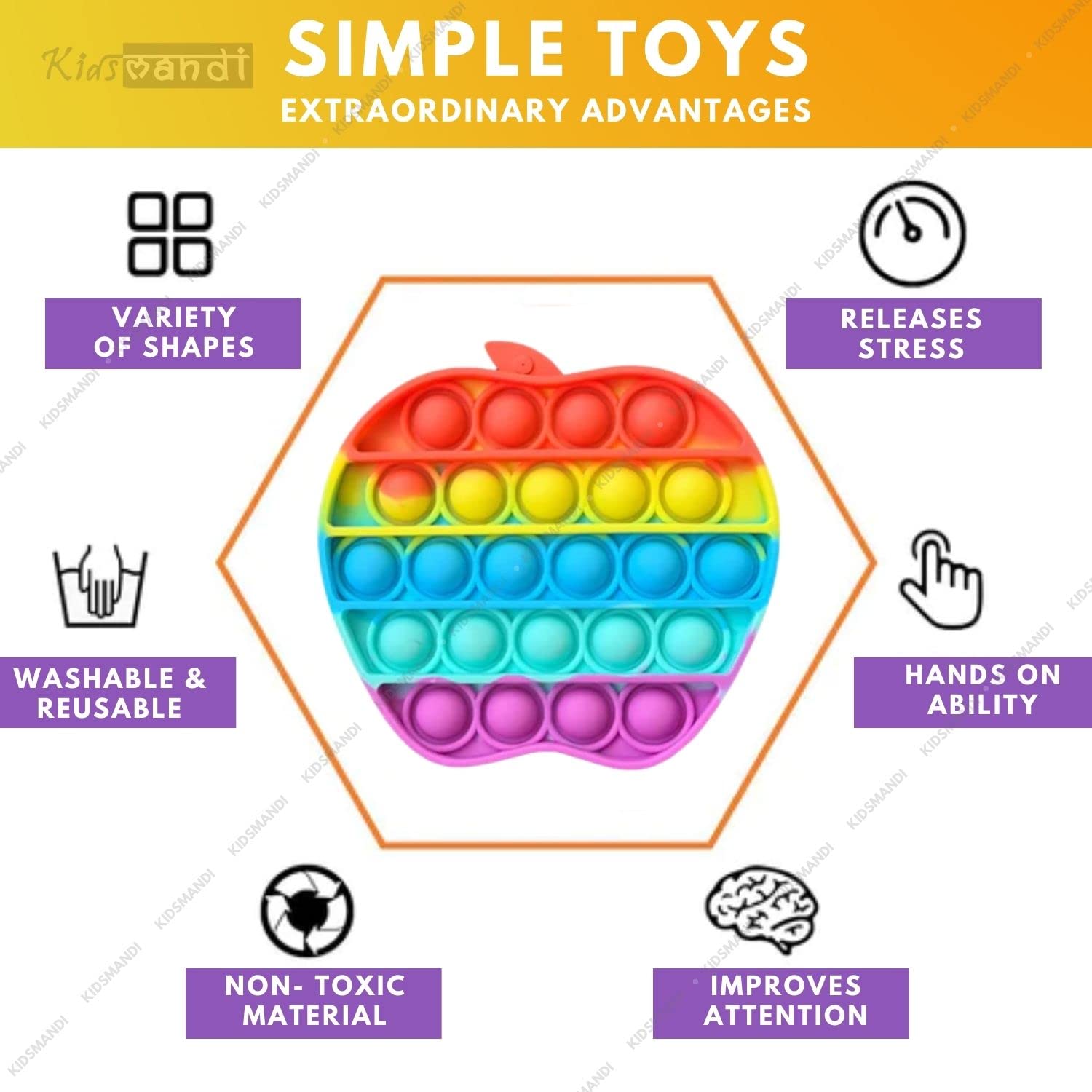 Kids Mandi Pop It Bubble Fidget Toy Sensory Tool
