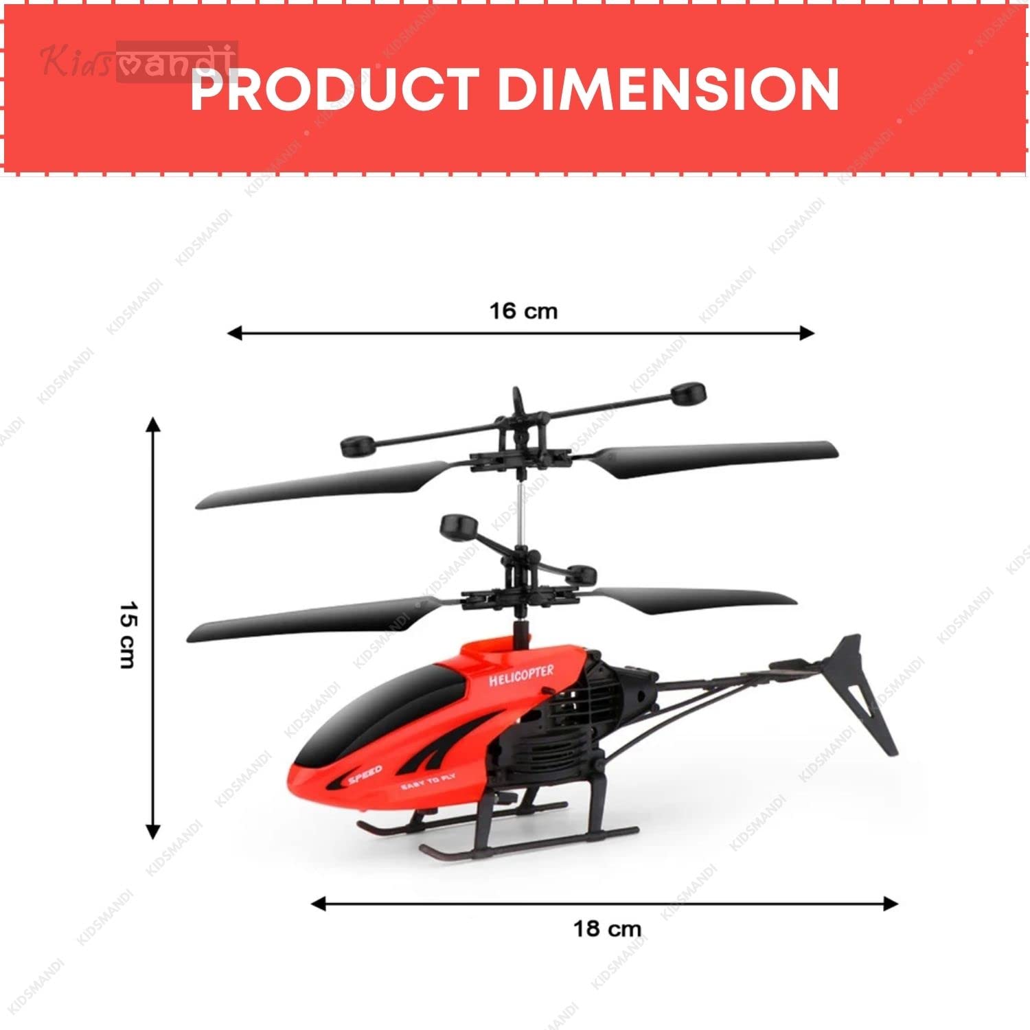 Kids Mandi Remote Control Helicopter for indoor and outdoor play.