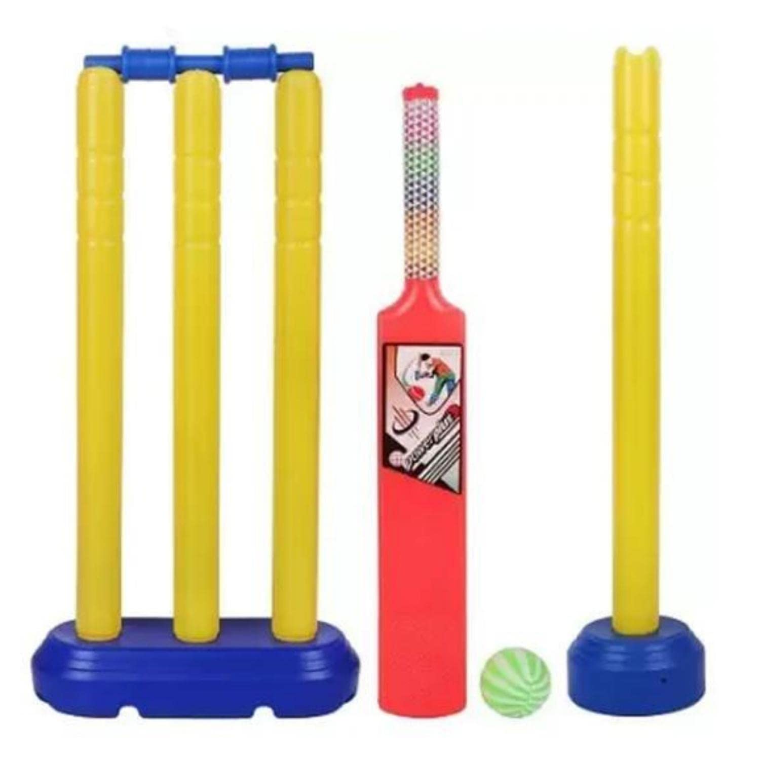 Plastic Bat and Ball Cricket Set
