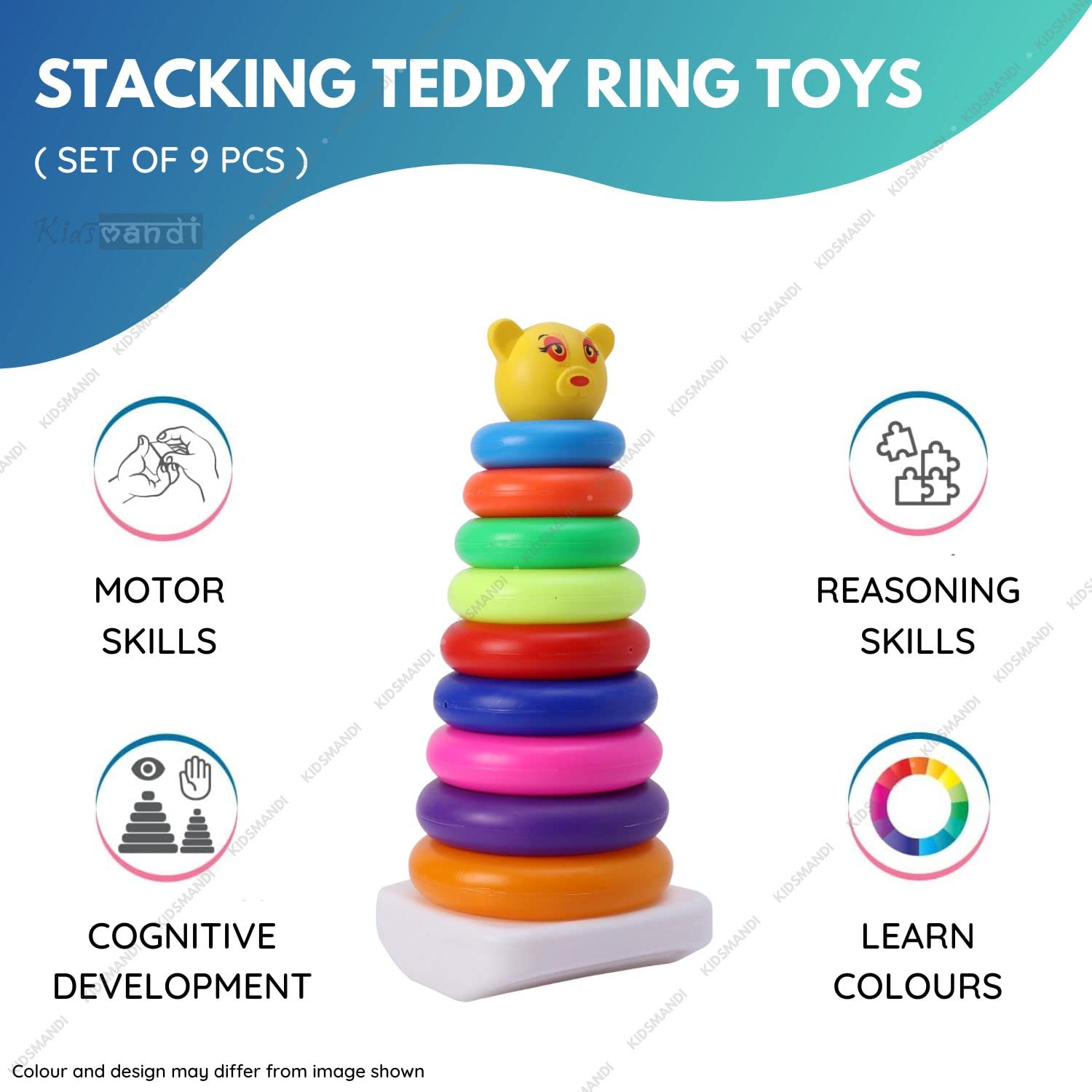 KIDS MANDI Colorful Stacking Ring Toys for Babies