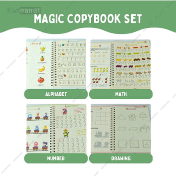 4 Pcs Magic Practice Copybook Set For Kids